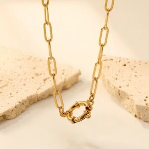 18 Kt Gold Over Titanium Necklace
